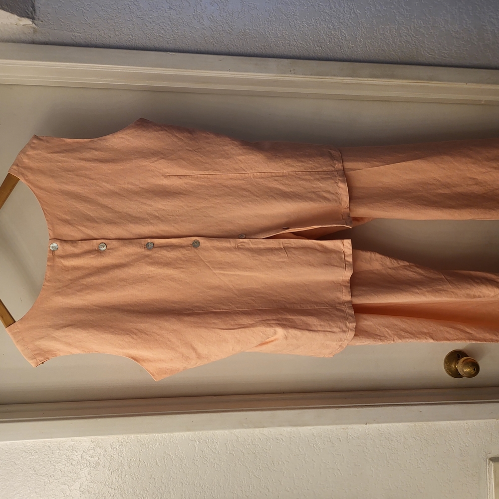 Sweet Life Peach Button-Up Jumpsuit